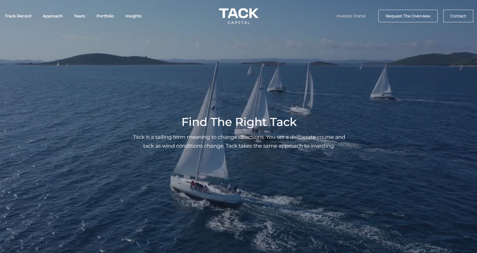 Tack Capital homepage design by GiddyBrands
